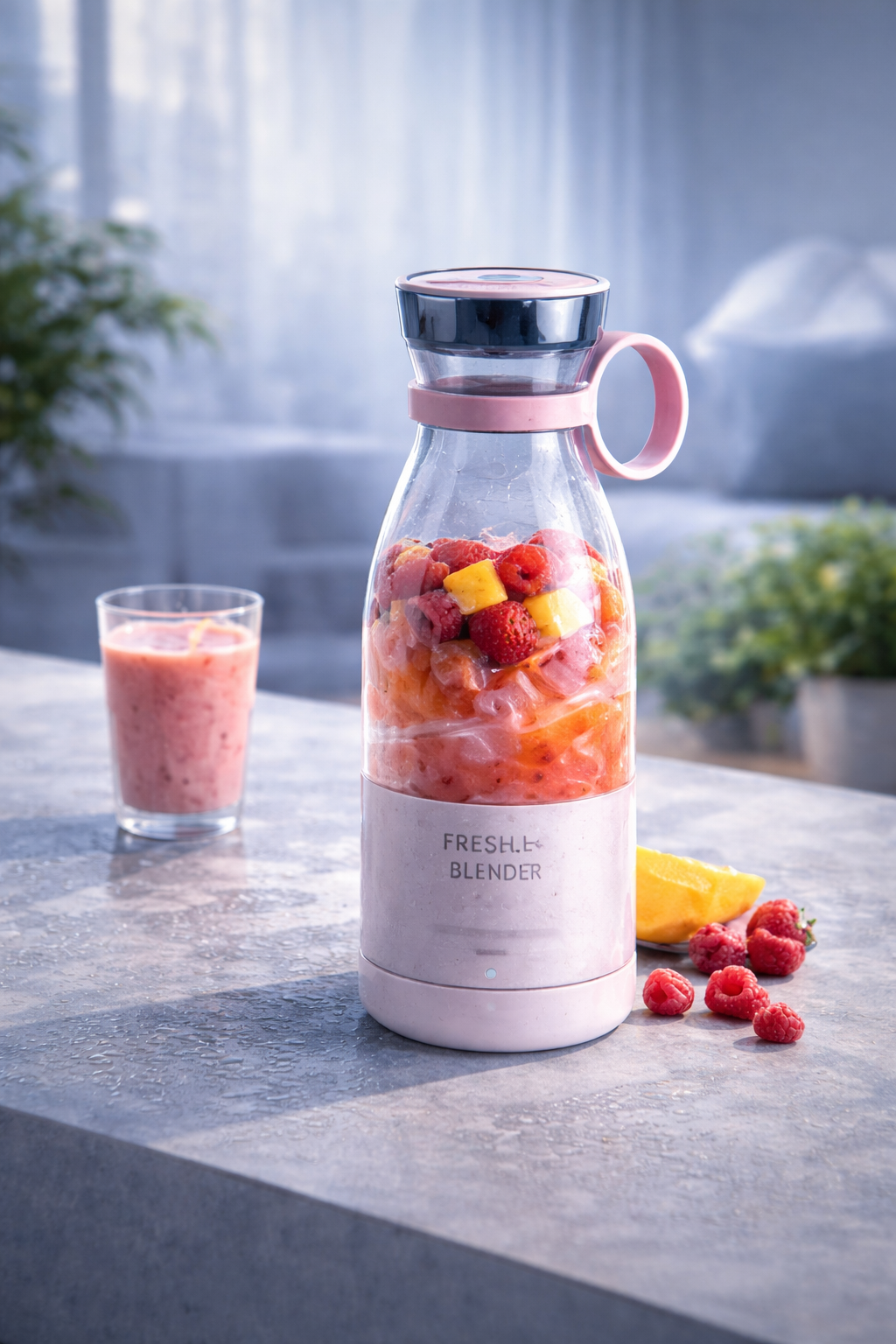 Fresh Juice Anytime, Anywhere – Portable USB Rechargeable Blender Bottle