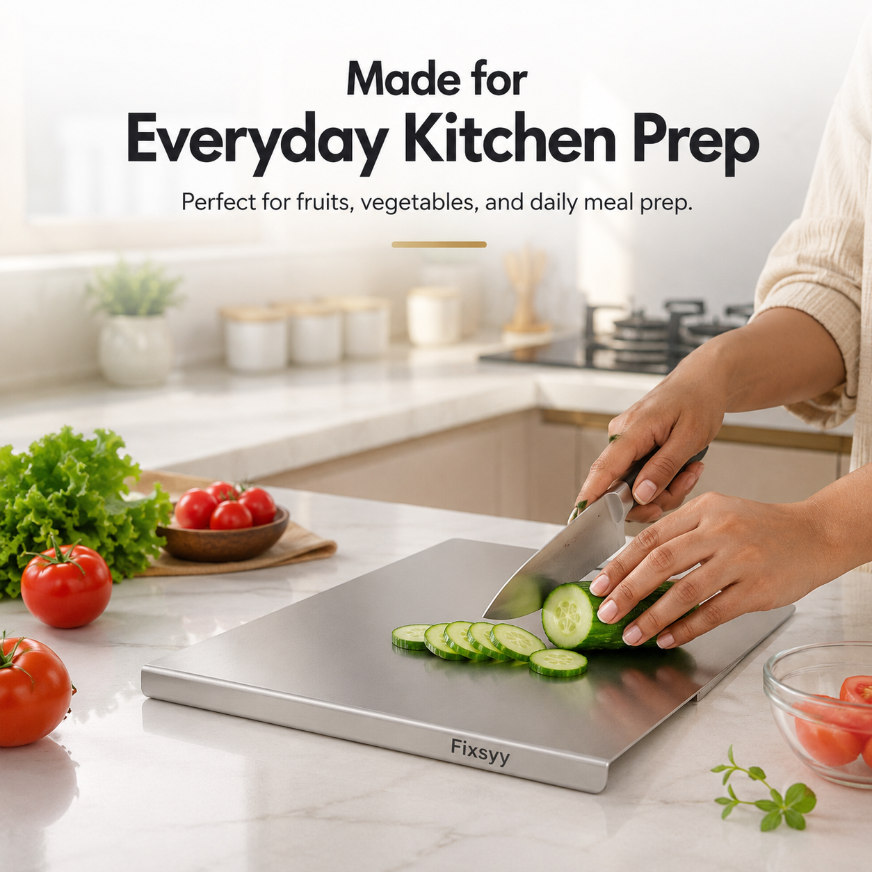 Fixsyy Stainless Steel Chopping Board