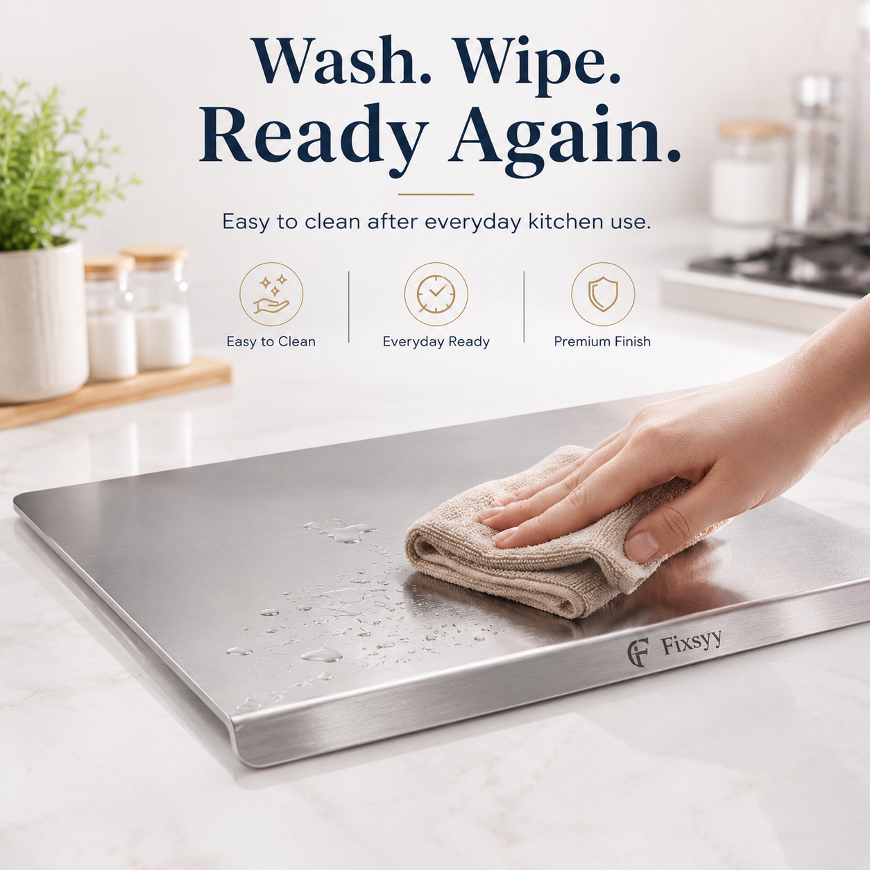 Fixsyy Stainless Steel Chopping Board