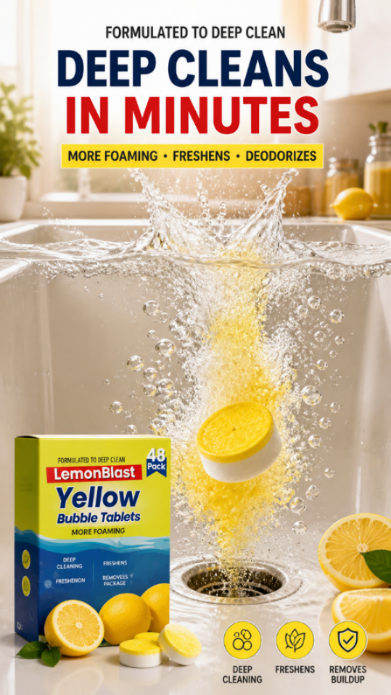 Deep Clean Bubble Tablets - Powerful Lemon Descaling Cleaner