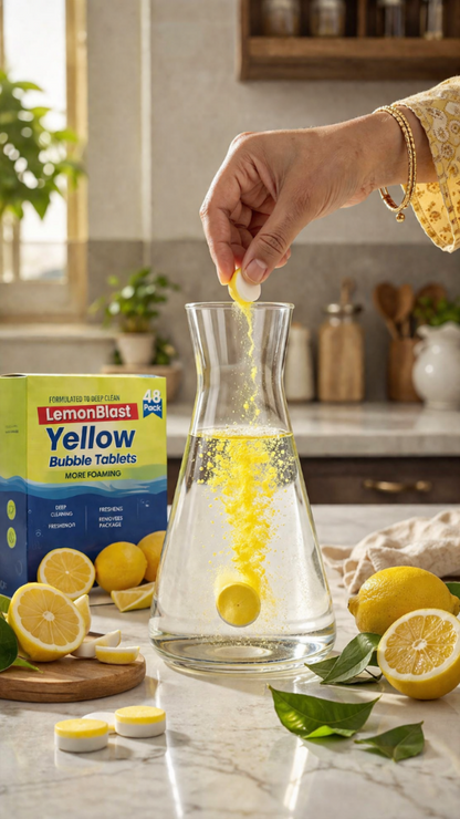 Deep Clean Bubble Tablets - Powerful Lemon Descaling Cleaner