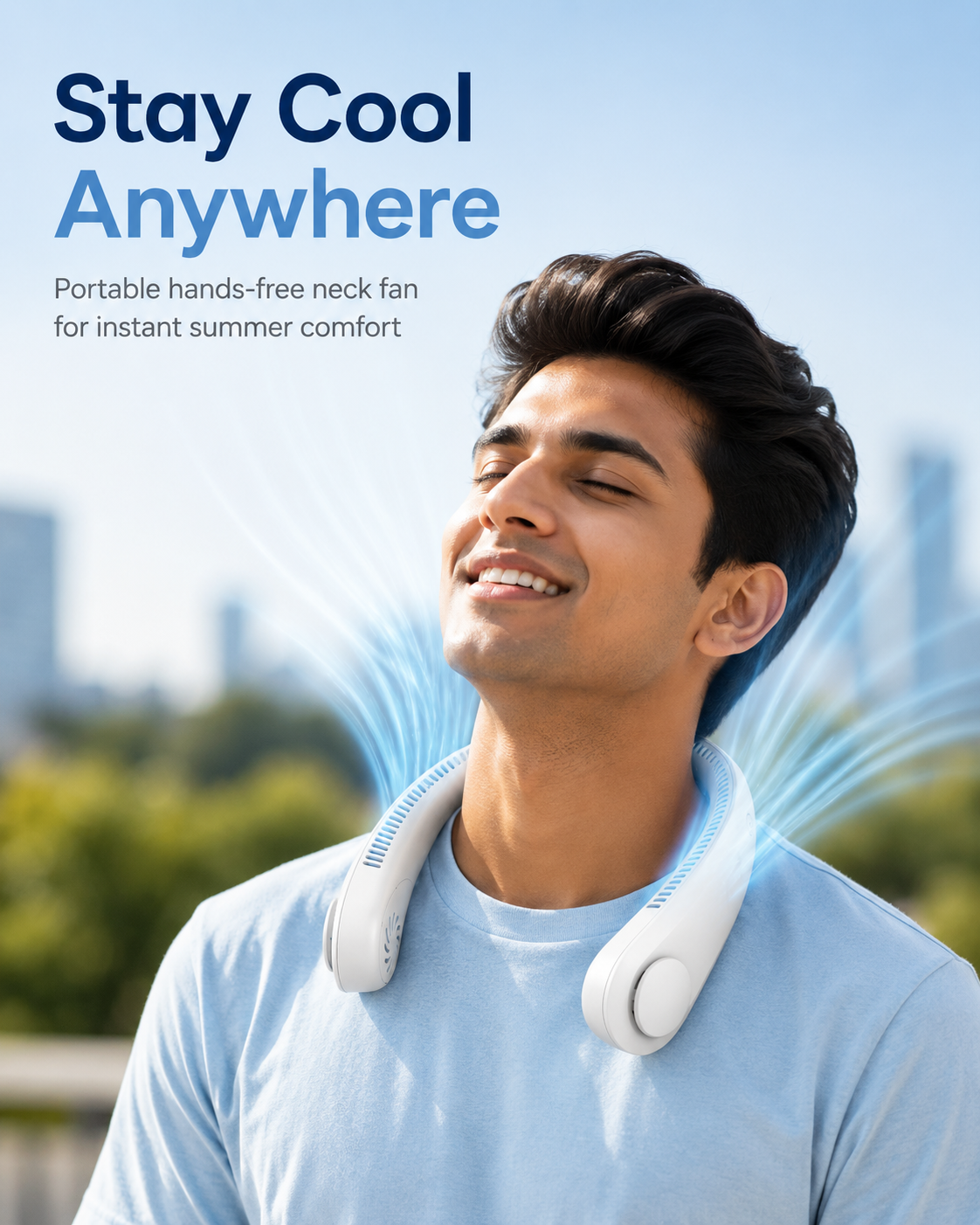 360° Cooling Neck Fan – Hands-Free Portable Personal Air Conditioner