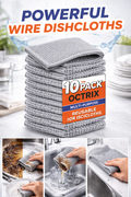 10 Pack Reusable Wire Dishcloth – Heavy Duty Oil & Grease Cleaning Cloth
