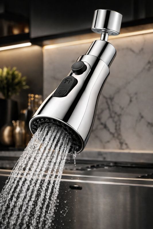 3-in-1 High Pressure Faucet Sprayer – 360° Rotating Tap Shower with Adjustable Water Modes