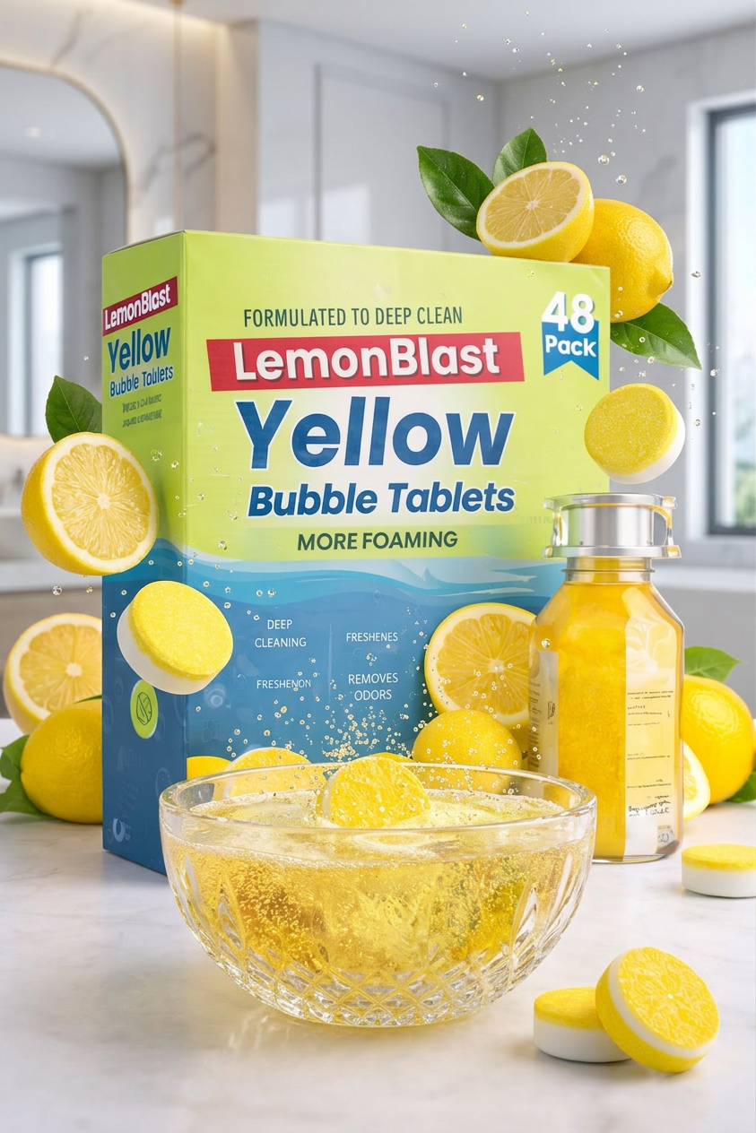 Deep Clean Bubble Tablets - Powerful Lemon Descaling Cleaner